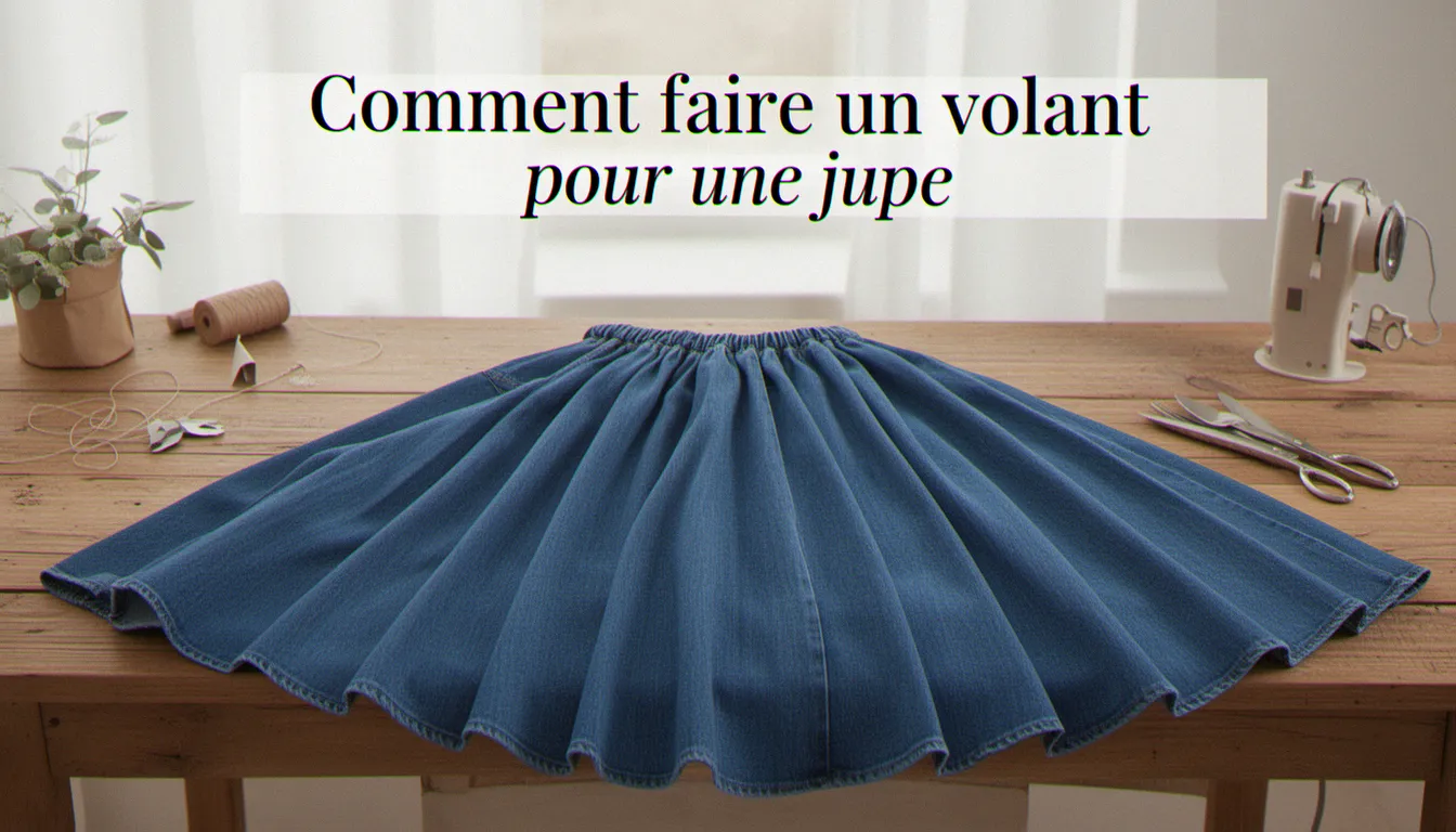 Illustration de comment faire un volant pour une jupe