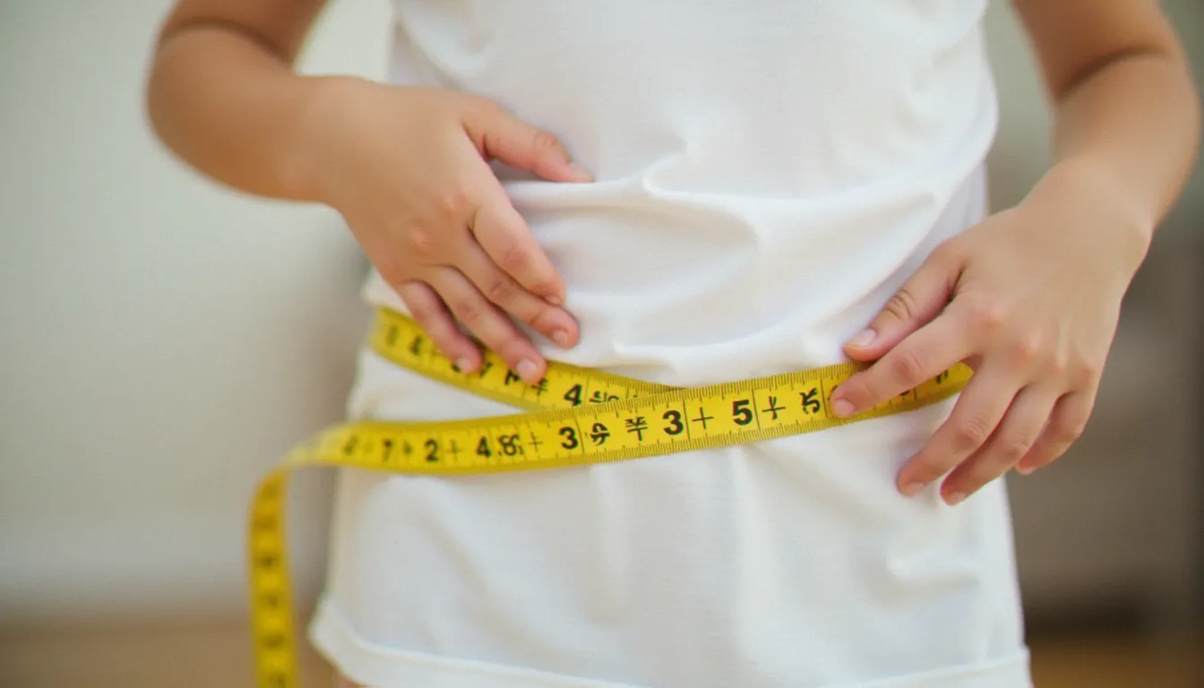 Prise de mesure d'un enfant avec un mètre ruban pour déterminer la taille de couture